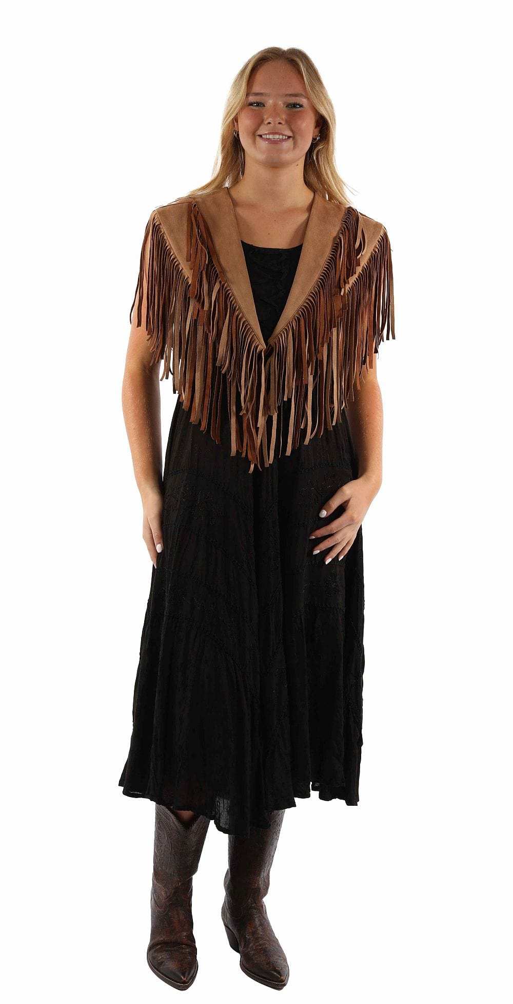 Scully Leather Honey Creek Short Fringe Shawl - Scully Leather - Flyclothing LLC