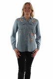 Scully Leather Honey Creek Emb. Tencel Top - Scully Leather - Flyclothing LLC