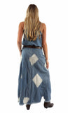 Honey creek blue long patch skirt acid wash - Scully Leather - Flyclothing LLC