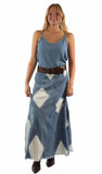 Honey creek blue long patch skirt acid wash - Scully Leather - Flyclothing LLC