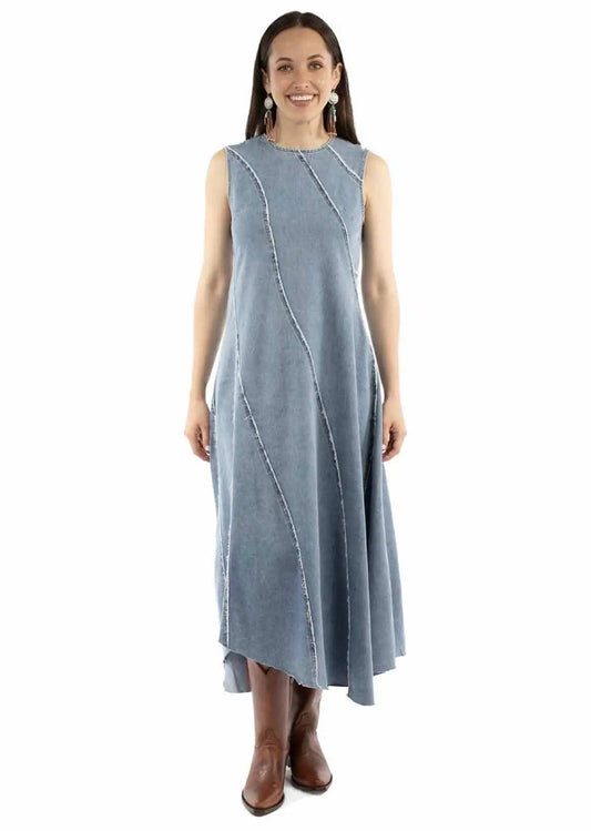 Honey Creek Light blue Long denim dress - Scully Leather - Flyclothing LLC