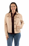 Honey Creek 91% polyester 9% spandex Sand Microfiber jkt w/sunshine motif - Scully Leather - Flyclothing LLC