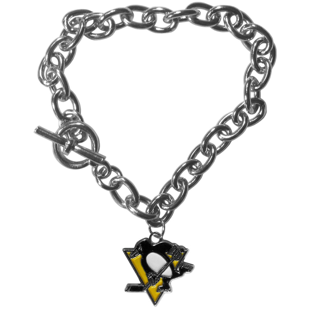 Pittsburgh Penguins Charm Chain Bracelet - Pittsburgh Penguins - Flyclothing LLC