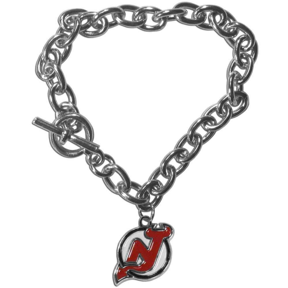 New Jersey Devils Charm Chain Bracelet - New Jersey Devils - Flyclothing LLC