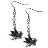 San Jose Sharks Crystal Dangle Earrings - San Jose Sharks - Flyclothing LLC
