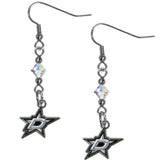 Dallas Stars Crystal Dangle Earrings - Dallas Stars - Flyclothing LLC