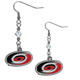 Carolina Hurricanes Crystal Dangle Earrings - Carolina Hurricanes - Flyclothing LLC