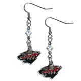 Minnesota Wild Crystal Dangle Earrings - Minnesota Wild - Flyclothing LLC