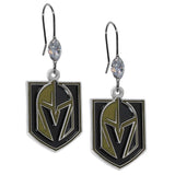 Las Vegas Golden Knights Crystal Dangle Earrings - Las Vegas Golden Knights - Flyclothing LLC