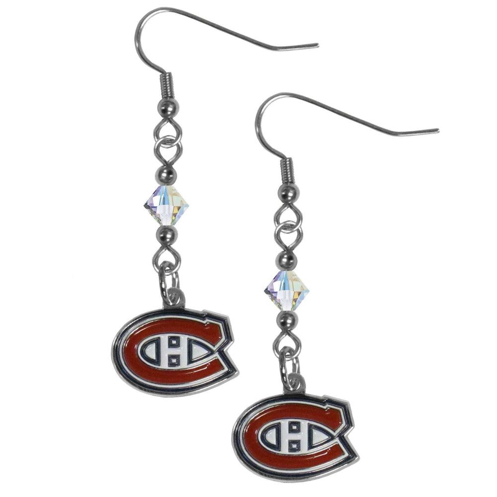 Montreal Canadiens Crystal Dangle Earrings - Montreal Canadiens - Flyclothing LLC