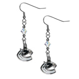 Vancouver Canucks Crystal Dangle Earrings - Vancouver Canucks - Flyclothing LLC