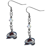 Colorado Avalanche Crystal Dangle Earrings - Colorado Avalanche - Flyclothing LLC