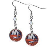 New York Islanders Crystal Dangle Earrings - New York Islanders - Flyclothing LLC
