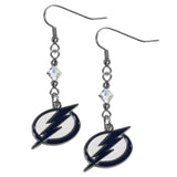 Tampa Bay Lightning Crystal Dangle Earrings - Tampa Bay Lightning - Flyclothing LLC