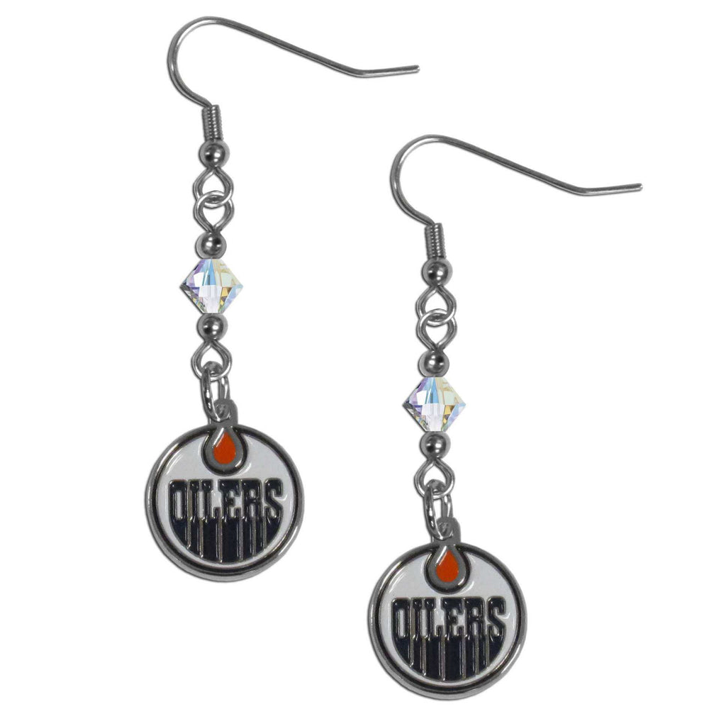 Edmonton Oilers Crystal Dangle Earrings - Edmonton Oilers - Flyclothing LLC
