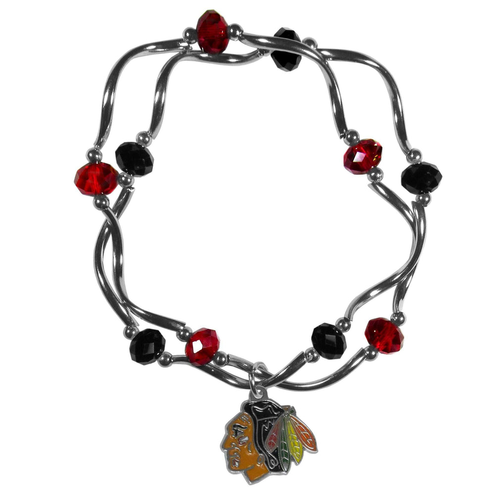 Chicago Blackhawks Crystal Bead Bracelet - Chicago Blackhawks - Flyclothing LLC