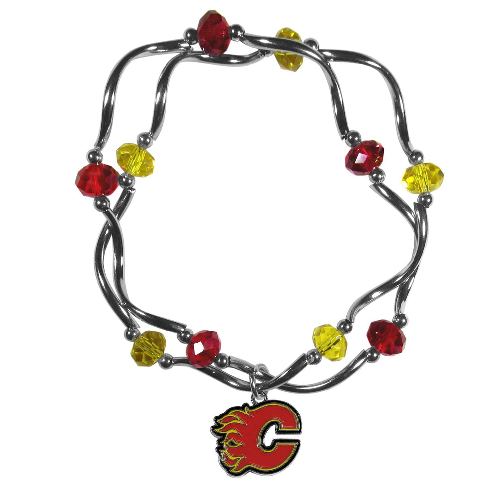 Calgary Flames Crystal Bead Bracelet - Calgary Flames - Flyclothing LLC