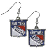 New York Rangers Chrome Dangle Earrings - New York Rangers - Flyclothing LLC
