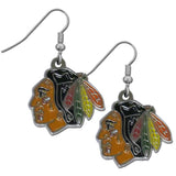 Chicago Blackhawks Chrome Dangle Earrings - Chicago Blackhawks - Flyclothing LLC