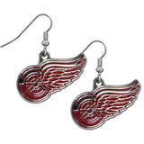 Detroit Red Wings Chrome Dangle Earrings - Detroit Red Wings - Flyclothing LLC