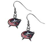 Columbus Blue Jackets Chrome Dangle Earrings - Columbus Blue Jackets - Flyclothing LLC