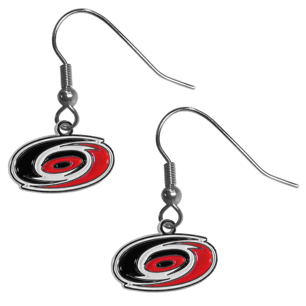 Carolina Hurricanes Chrome Dangle Earrings - Carolina Hurricanes - Flyclothing LLC