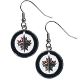 Winnipeg Jets Chrome Dangle Earrings - Winnipeg Jets - Flyclothing LLC