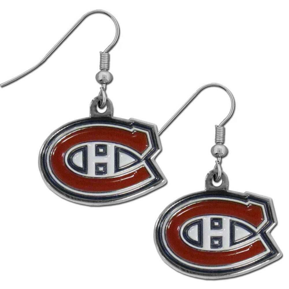 Montreal Canadiens Chrome Dangle Earrings - Montreal Canadiens - Flyclothing LLC