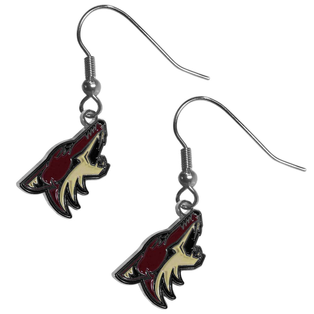 Arizona Coyotes Chrome Dangle Earrings - Arizona Coyotes - Flyclothing LLC