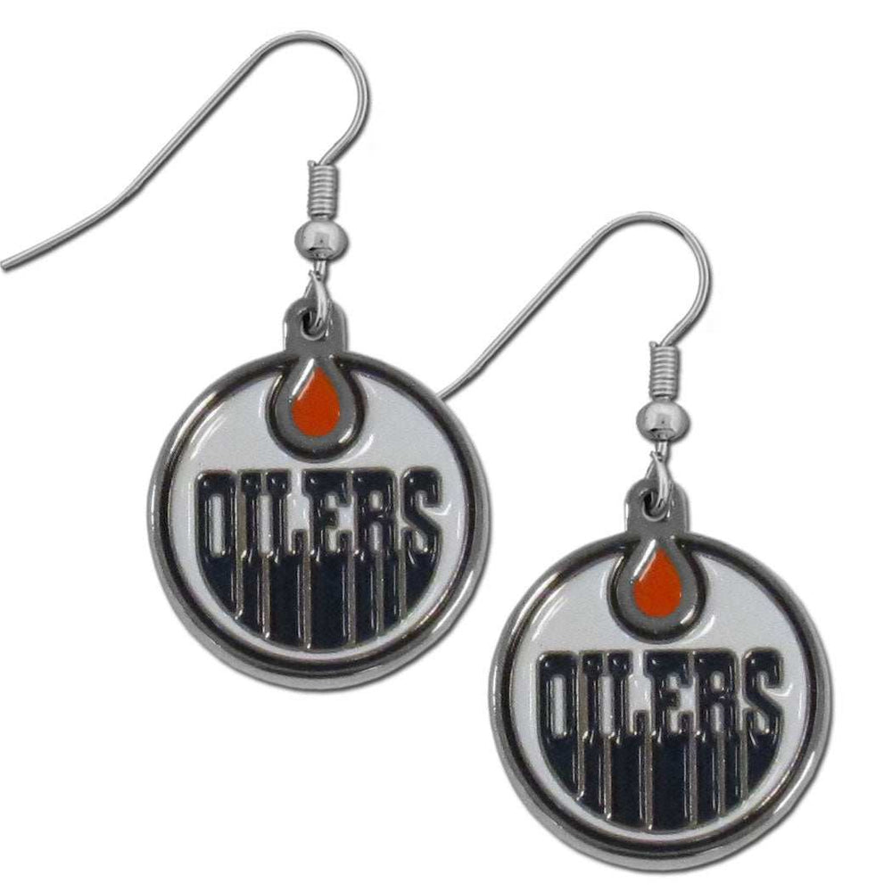 Edmonton Oilers Chrome Dangle Earrings - Edmonton Oilers - Flyclothing LLC