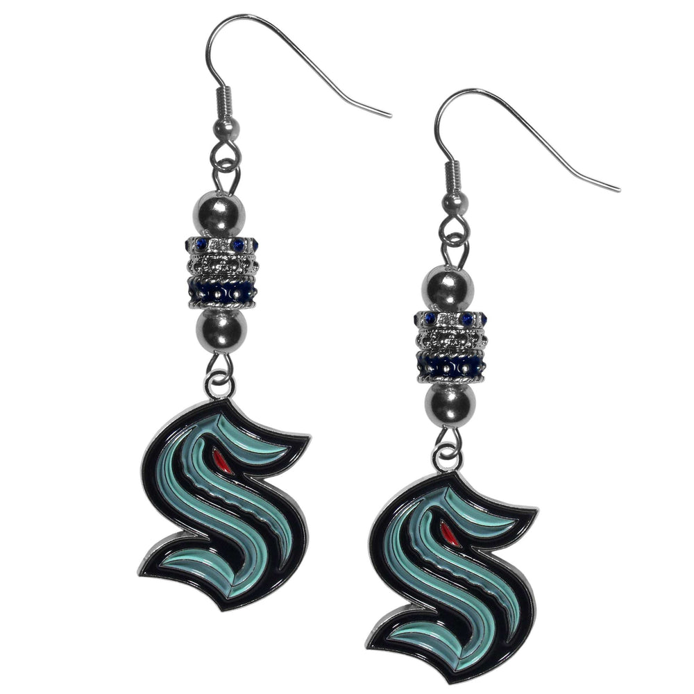 Seattle Kraken Euro Bead Earrings - Seattle Kraken - Flyclothing LLC