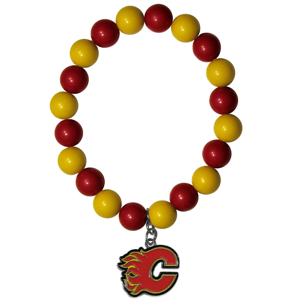 Calgary Flames Fan Bead Bracelet - Calgary Flames - Flyclothing LLC