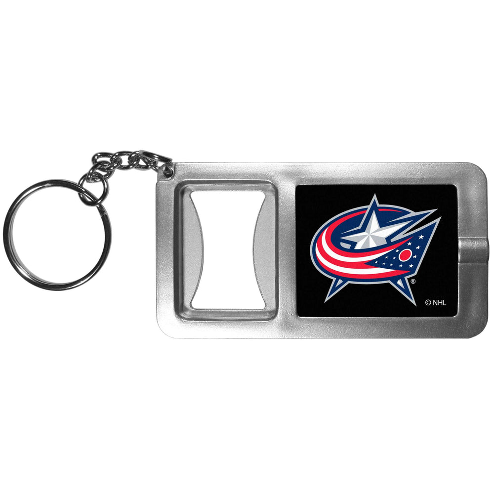Columbus Blue Jackets Flashlight Key Chain with Bottle Opener - Columbus Blue Jackets - Flyclothing LLC