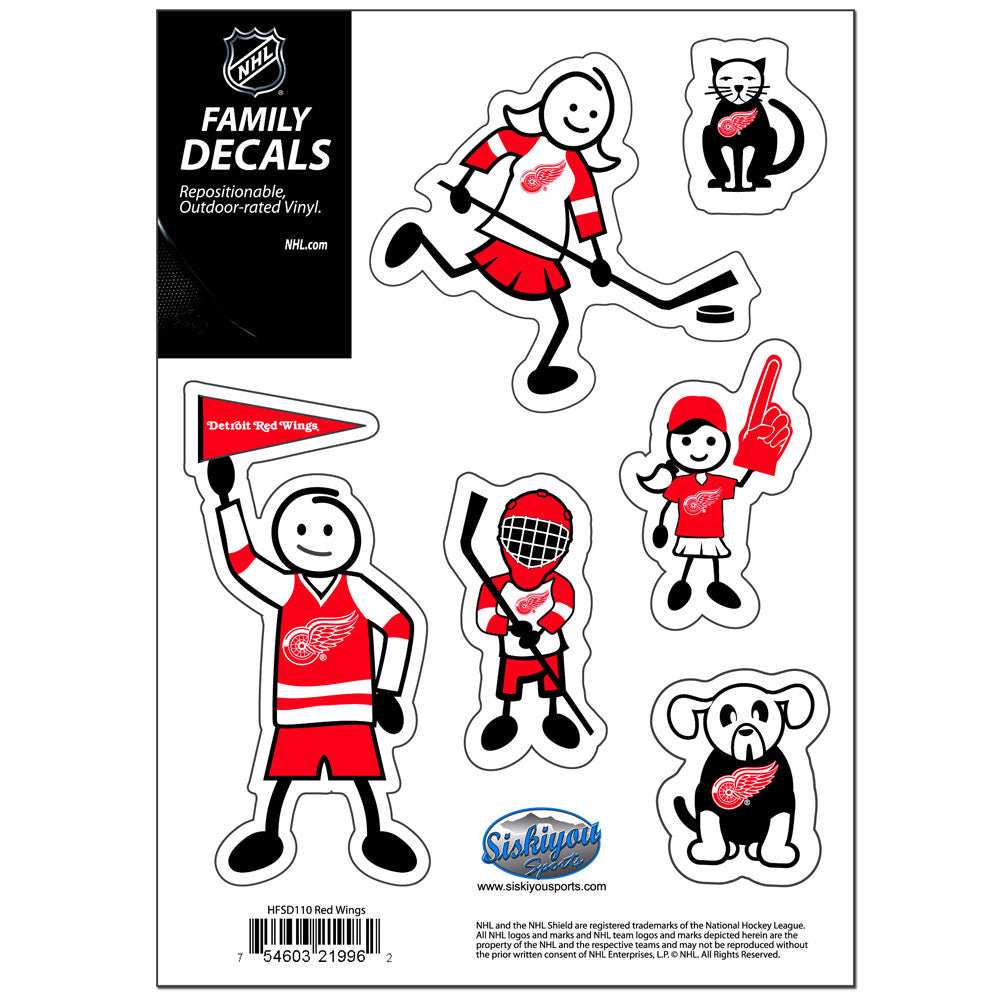 Detroit Red Wings Family Decal Set Small - Detroit Red Wings - Flyclothing LLC