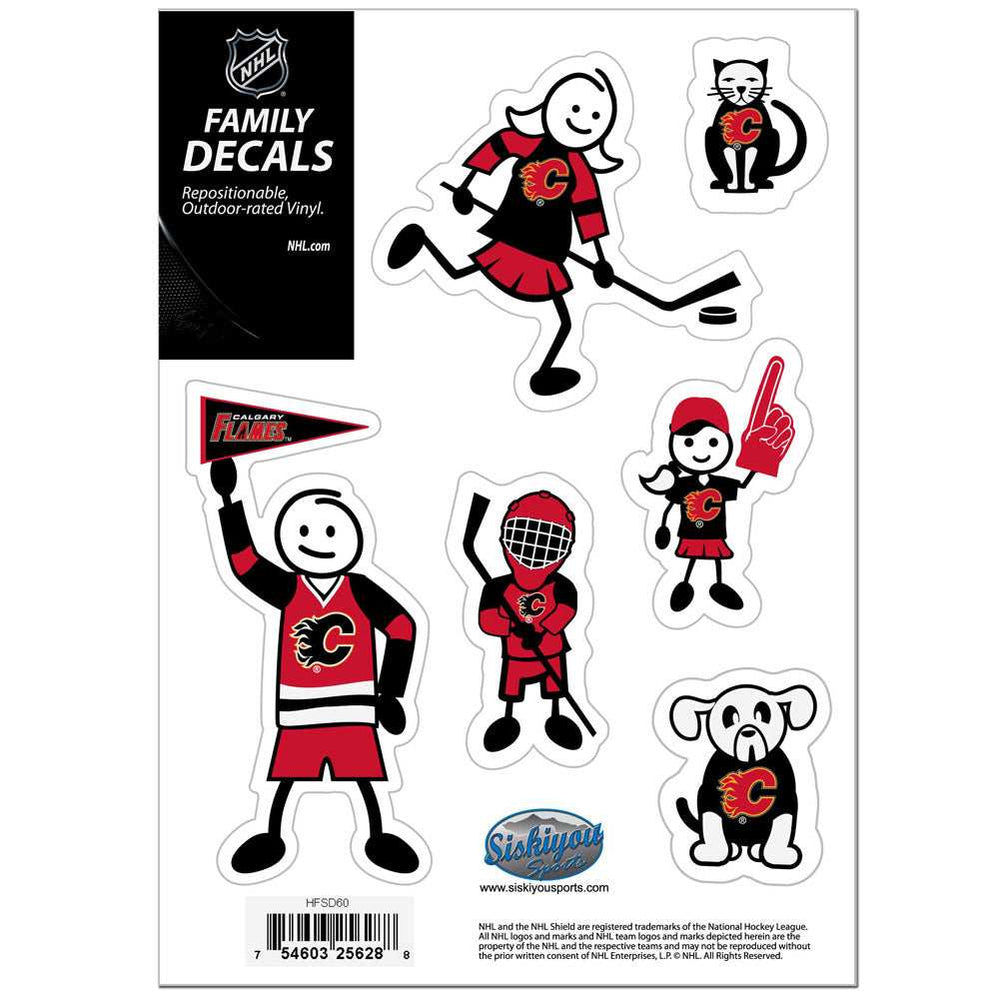 Calgary Flames Family Decal Set Small - Calgary Flames - Flyclothing LLC