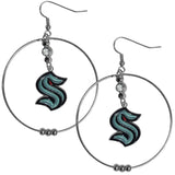 Seattle Kraken 2 Inch Hoop Earrings - Seattle Kraken - Flyclothing LLC
