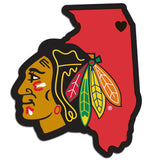 Chicago Blackhawks Home State Decal - Chicago Blackhawks - Flyclothing LLC