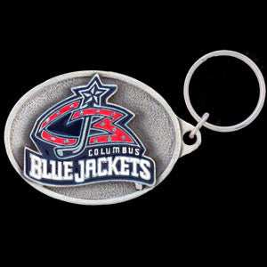 Columbus Blue Jackets Carved Metal Key Chain - Columbus Blue Jackets - Flyclothing LLC