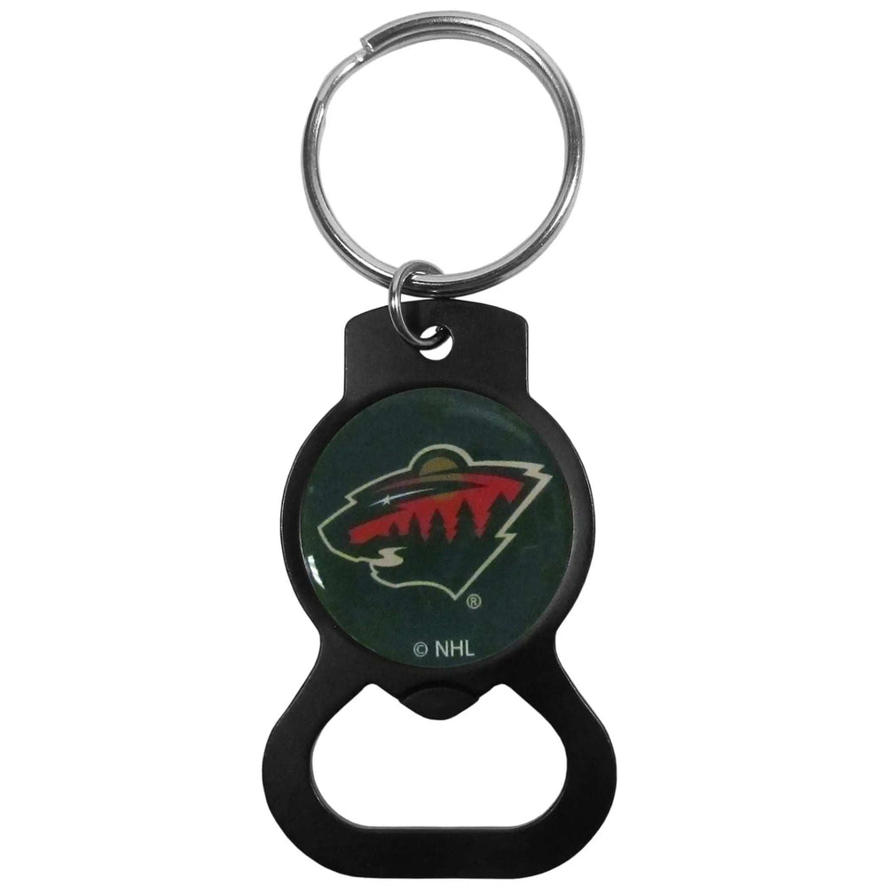 Minnesota Wild® Bottle Opener Key Chain, Black - Minnesota Wild - Flyclothing LLC