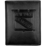 New York Rangers Embossed Leather Tri-fold Wallet - New York Rangers - Flyclothing LLC