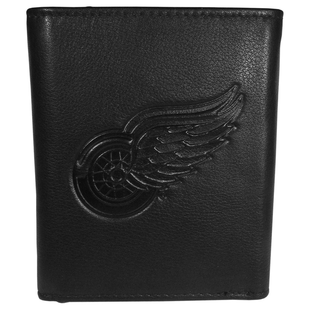 Detroit Red Wings Embossed Leather Tri-fold Wallet - Detroit Red Wings - Flyclothing LLC