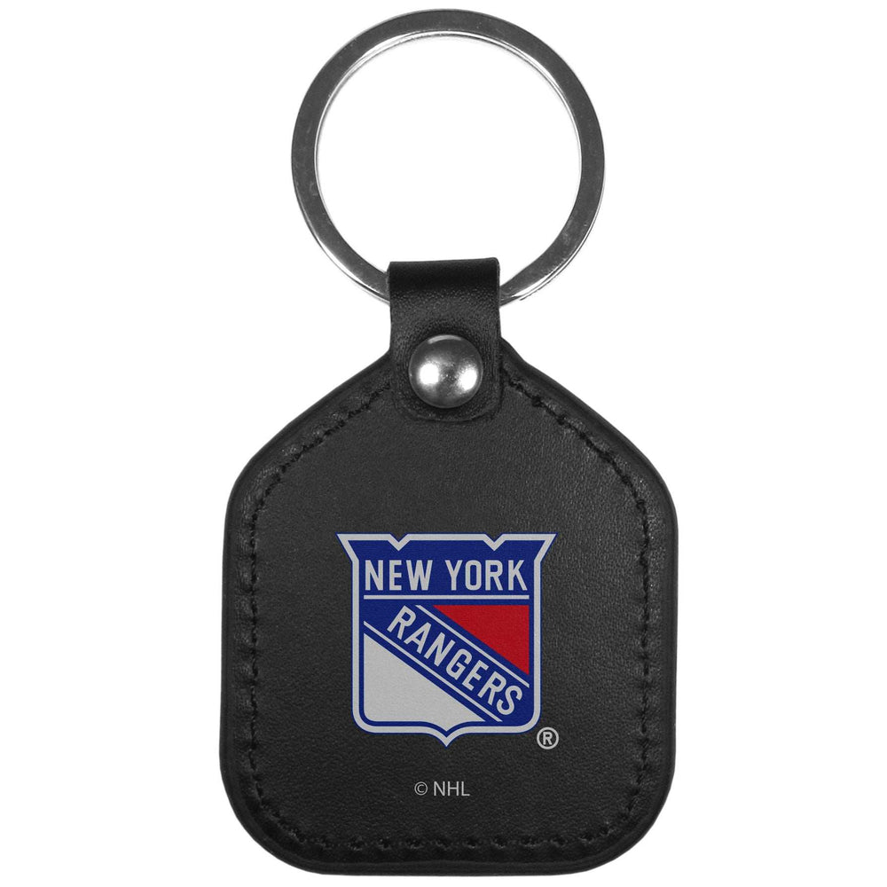 New York Rangers Leather Square Key Chains - New York Rangers - Flyclothing LLC