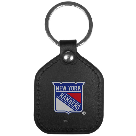 New York Rangers Leather Square Key Chains - New York Rangers - Flyclothing LLC