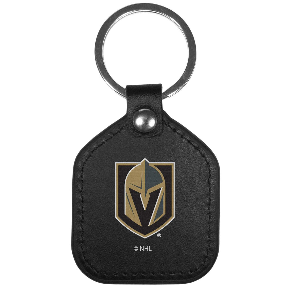 Vegas Golden Knights Leather Square Key Chains - Vegas Golden Knights - Flyclothing LLC