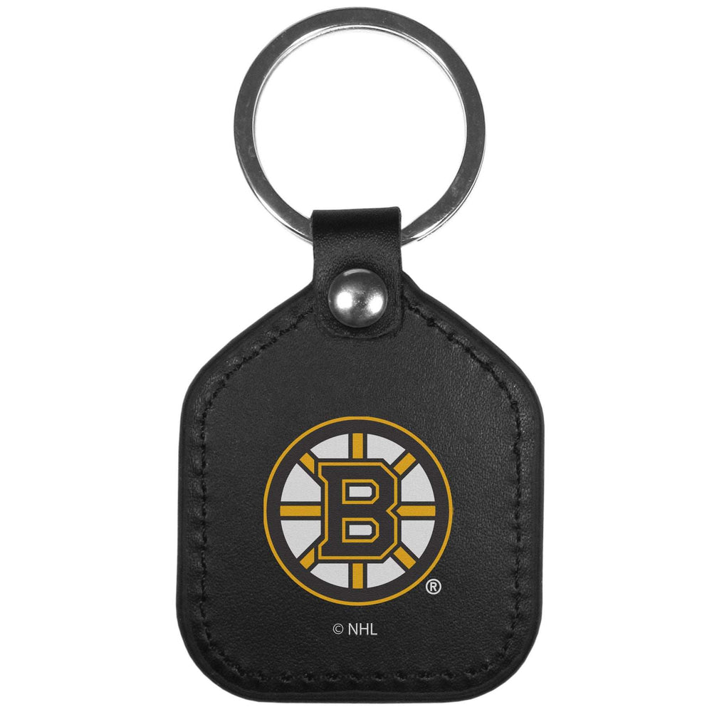 Boston Bruins Leather Square Key Chains - Boston Bruins - Flyclothing LLC