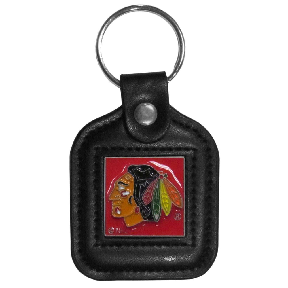 Chicago Blackhawks Square Leatherette Key Chain - Chicago Blackhawks - Flyclothing LLC