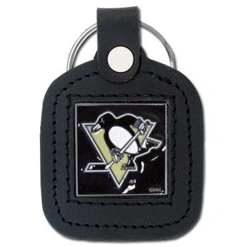 Pittsburgh Penguins Square Leatherette Key Chain - Pittsburgh Penguins - Flyclothing LLC