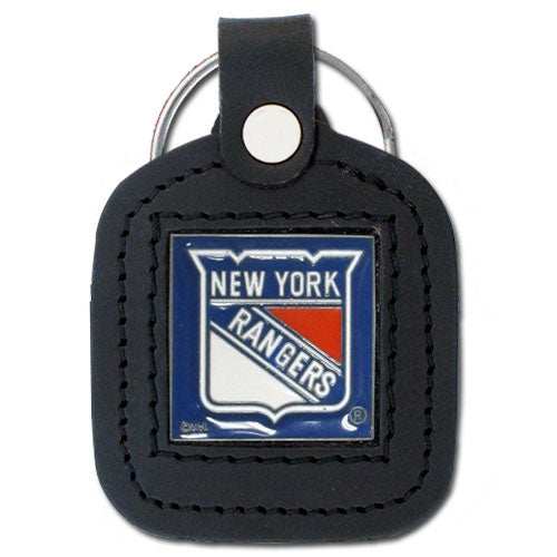 New York Rangers Square Leatherette Key Chain - New York Rangers - Flyclothing LLC