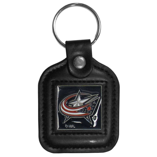 Columbus Blue Jackets Square Leatherette Key Chain - Columbus Blue Jackets - Flyclothing LLC