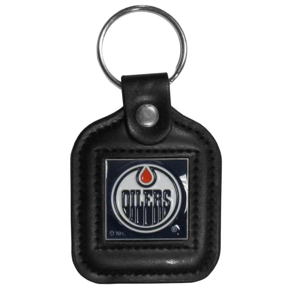 Edmonton Oilers Square Leatherette Key Chain - Edmonton Oilers - Flyclothing LLC